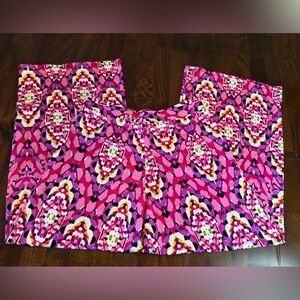 Sharagano Colorful Geometric Wide Leg Palazzo Pants-Boho Hippie Festival